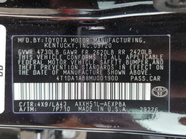 2021 TOYOTA AVALON LIM - 4T1DA1AB8MU001900