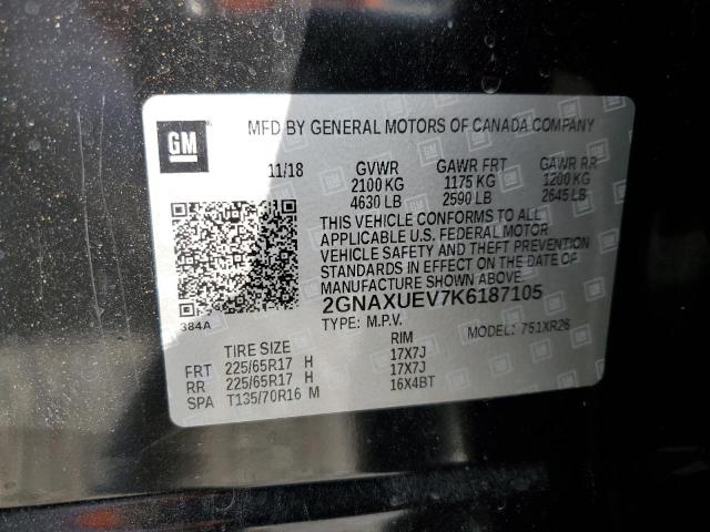 2019 CHEVROLET EQUINOX LT - 2GNAXUEV7K6187105