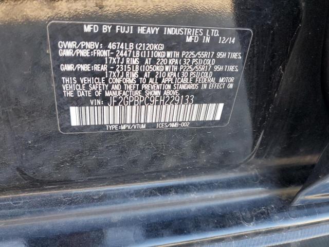 JF2GPBPC9FH229133 Subaru Xv Crosstrek 2.0i Hybrid Touring
