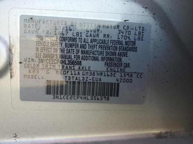 VIN 3N1CE2CP4HL356598 2017 NISSAN VERSA no.12