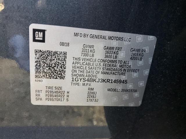 2019 CADILLAC ESCALADE L - 1GYS4BKJ3KR145945