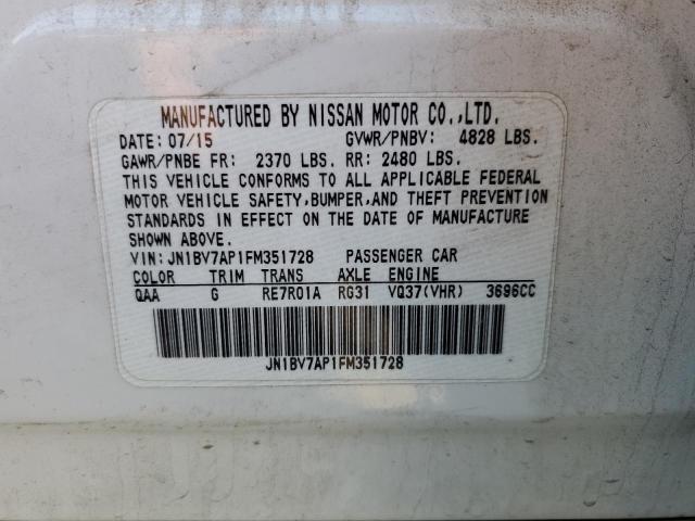 2015 INFINITI Q50 BASE - JN1BV7AP1FM351728