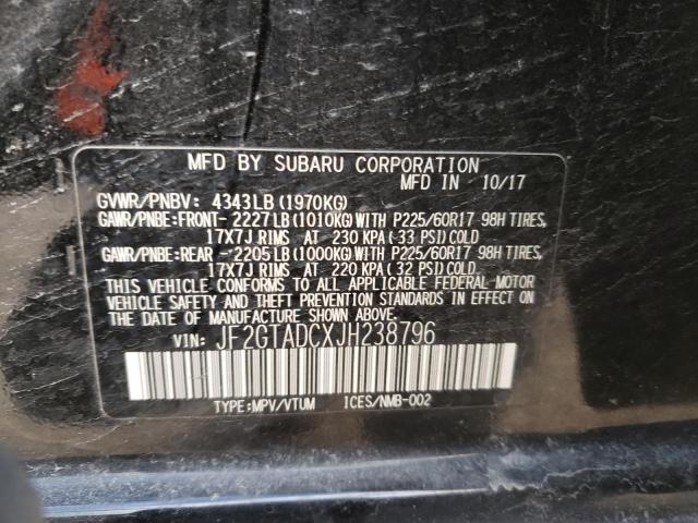 JF2GTADCXJH238796 Subaru Crosstrek Premium