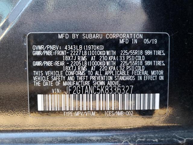 JF2GTANC5K8336327 Subaru Crosstrek Limited