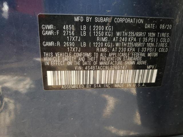 4S4BTACC9L3260147 Subaru Outback Premium