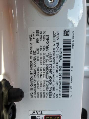 2018 HONDA CR-V TOURI - 2HKRW2H99JH611007