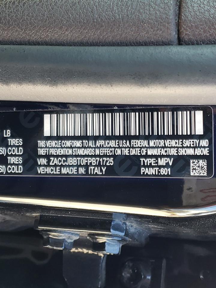 2015 Jeep Renegade Latitude VIN: ZACCJBBT0FPB71725 Lot: 59091623