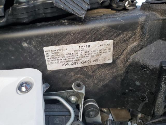 2019 YAMAHA YZFR6 C JYARJ28Y0KA002348