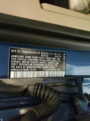 2019 VOLKSWAGEN BEETLE SE 3VWJD7AT8KM719181