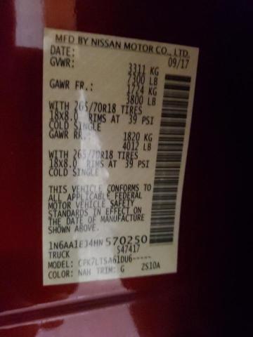 2017 NISSAN TITAN S - 1N6AA1EJ4HN570250