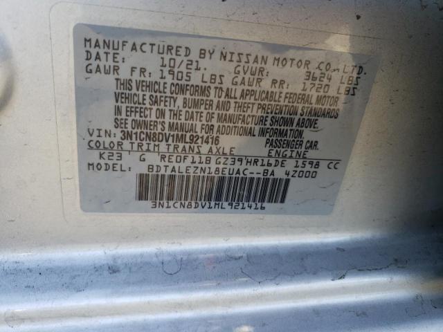 3N1CN8DV1ML921416 Nissan VERSA S