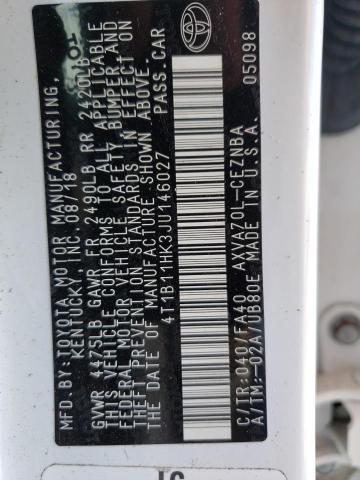 2018 TOYOTA CAMRY L - 4T1B11HK3JU146027