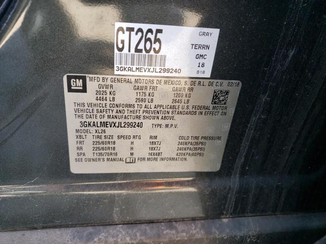 3GKALMEVXJL299240 GMC Terrain Sle