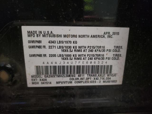 2015 MITSUBISHI RVR SE 4A4AJ3AU7FE606324