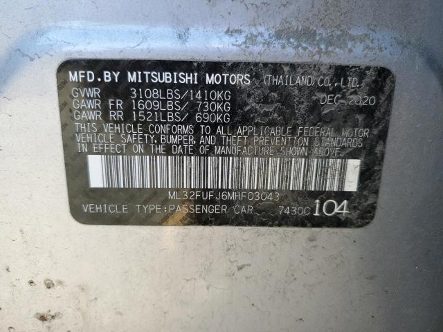 2021 MITSUBISHI MIRAGE G4 - ML32FUFJ6MHF03043