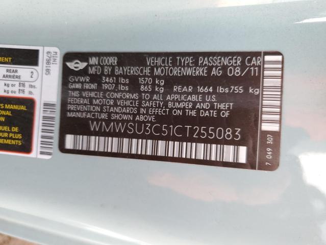 WMWSU3C51CT255083 Mini Cooper