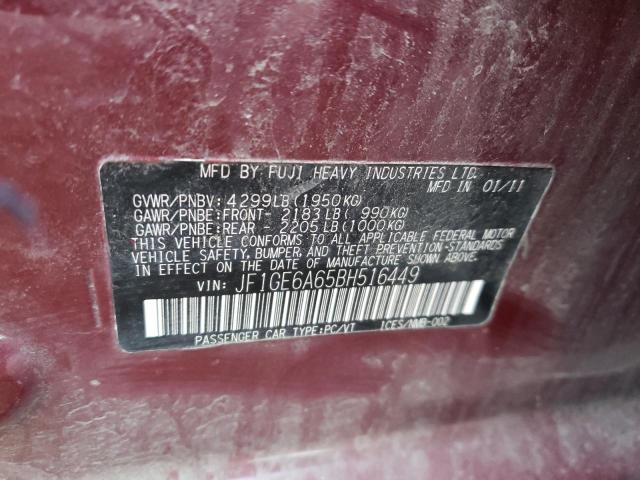 JF1GE6A65BH516449 Subaru Impreza 2.5i