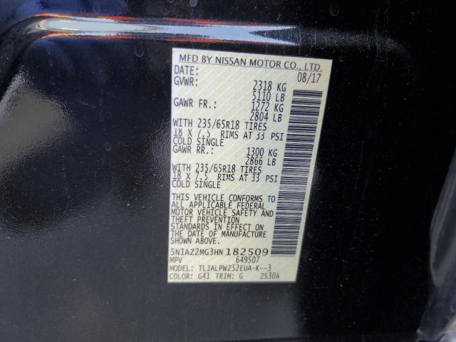 5N1AZ2MG3HN182509 Nissan MURANO S
