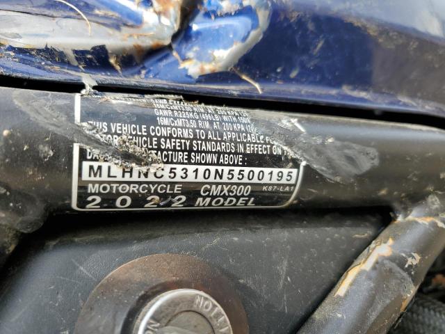 2022 HONDA CMX300 - MLHNC5310N5500195