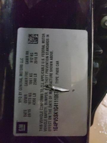 2016 BUICK VERANO 1SV 1G4PV5SK1G4111067