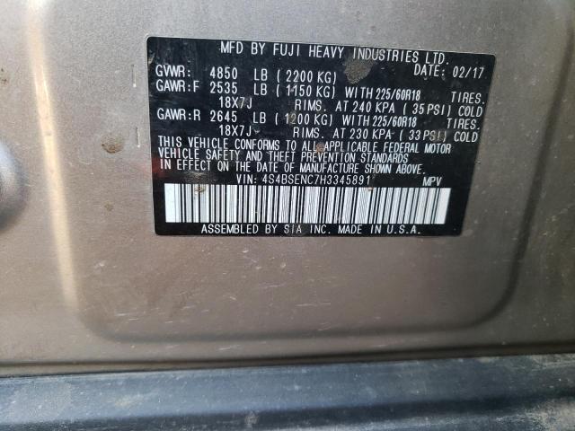 4S4BSENC7H3345891 Subaru Outback 3.6r Limited
