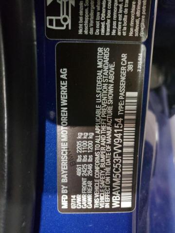 2015 BMW X1 XDRIVE3 WBAVM5C53FVV94154