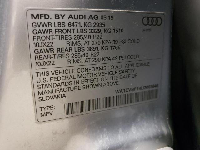 2020 AUDI Q8 PRESTIG WA1CVBF14LD003646