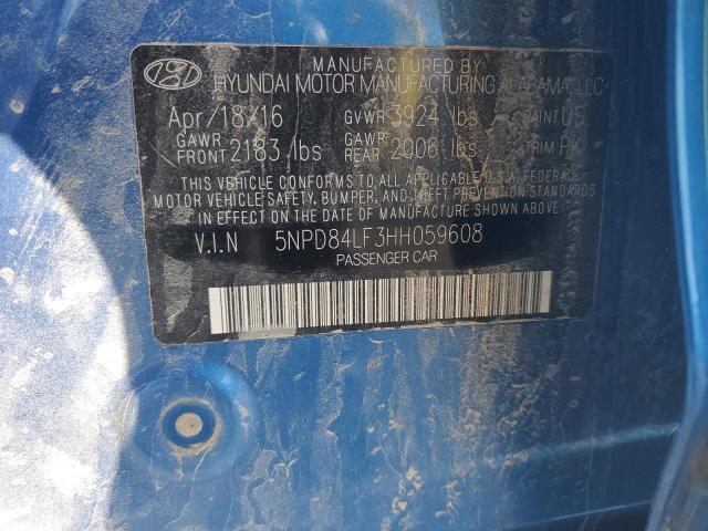 2017 HYUNDAI ELANTRA SE - 5NPD84LF3HH059608