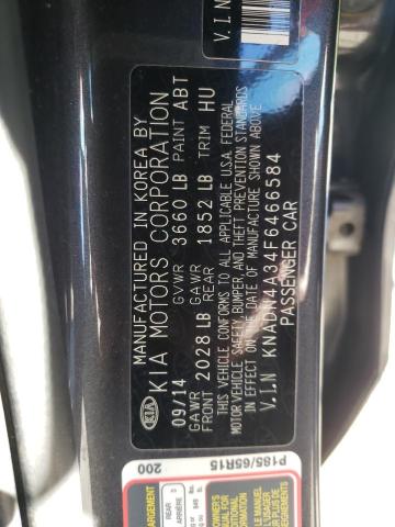 KNADN4A34F6466584 KIA RIO EX