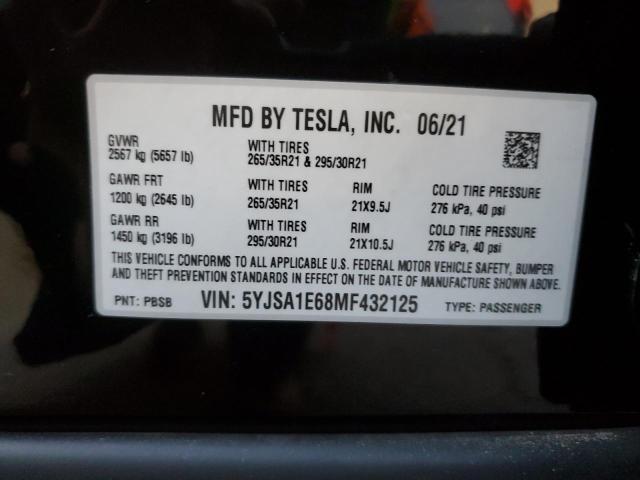 5YJSA1E68MF432125 Tesla MODEL S