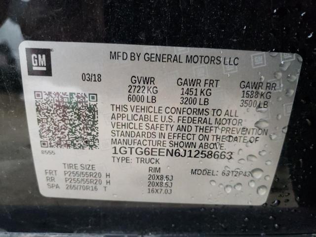 2018 GMC CANYON DEN 1GTG6EEN6J1258663