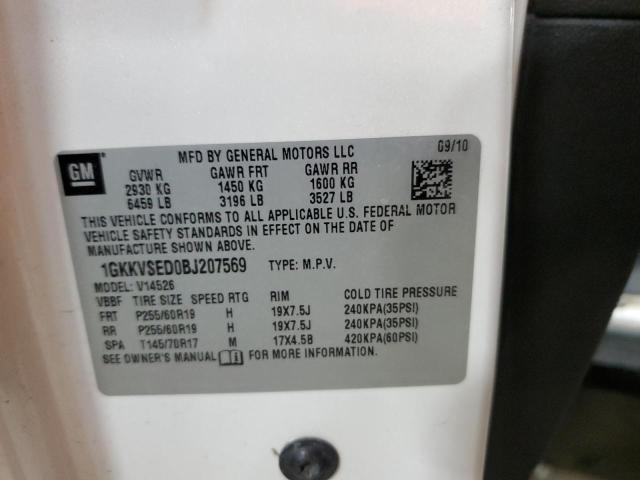1GKKVSED0BJ207569 GMC Acadia Slt-2
