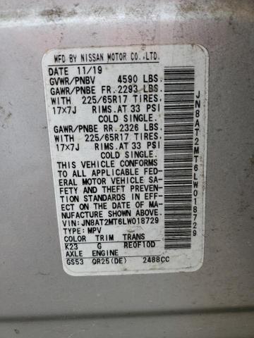 JN8AT2MT6LW018729 Nissan ROGUE S