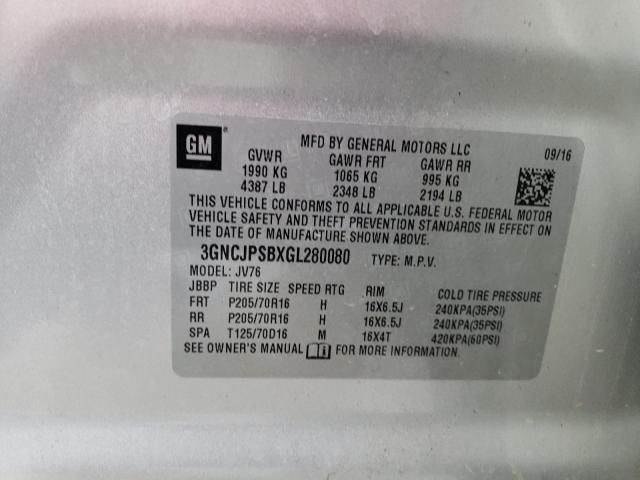 2016 CHEVROLET TRAX 1LT - 3GNCJPSBXGL280080
