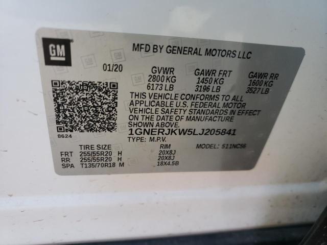 2020 CHEVROLET TRAVERSE R 1GNERJKW5LJ205841