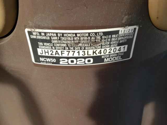 2020 HONDA NCW50 JH2AF7713LK402041