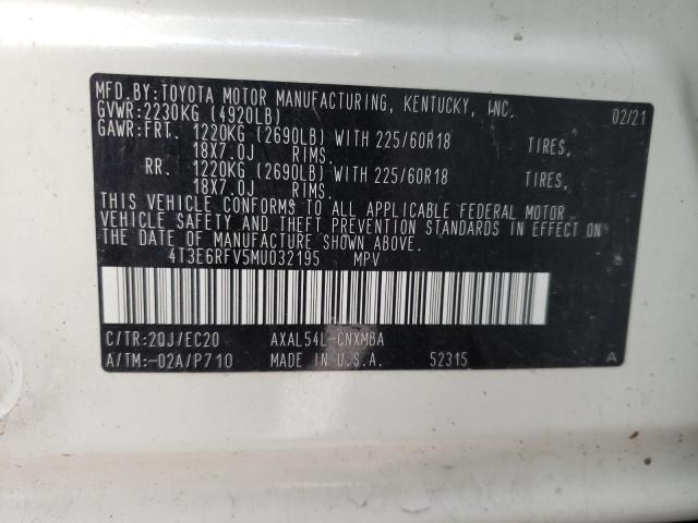2021 TOYOTA RAV4 XSE - 4T3E6RFV5MU032195