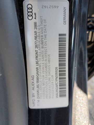 2015 AUDI S7 PREMIUM WAUW2AFC1FN035926