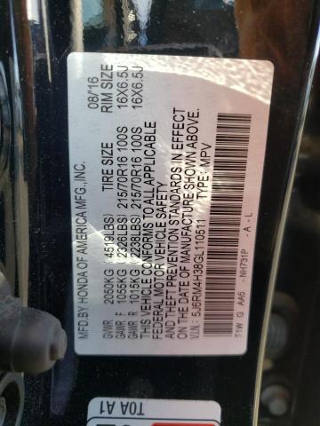 2016 HONDA CRV 5J6RM4H38GL110511