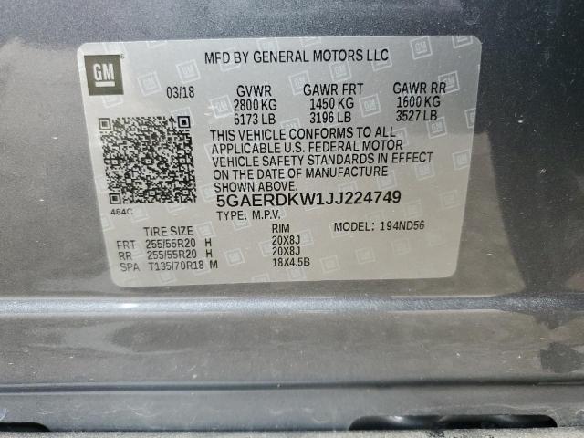 2018 BUICK ENCLAVE AV 5GAERDKW1JJ224749