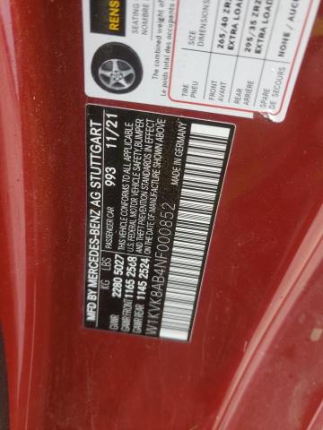 2022 MERCEDES-BENZ SL 55 AMG W1KVK8AB4NF000852