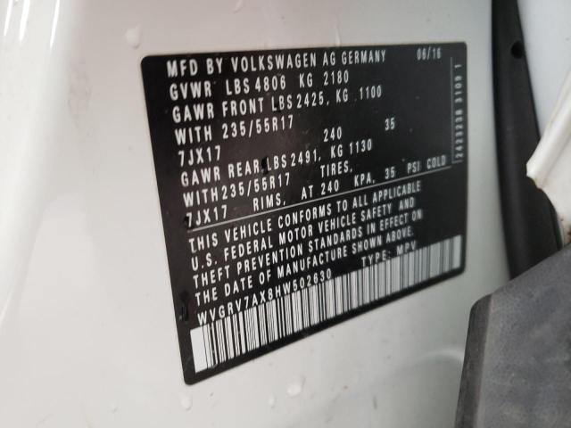 2017 VOLKSWAGEN TIGUAN WOL - WVGRV7AX8HW502630