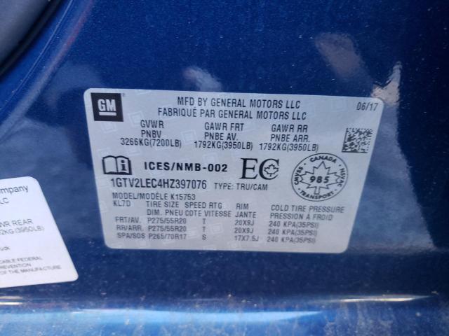 1GTV2LEC4HZ397076 GMC Sierra K1500