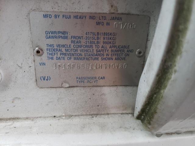 JF1SF65611H740480 Subaru FORESTER S