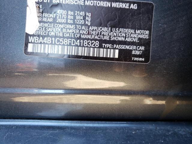 2015 BMW 435 I GRAN WBA4B1C58FD418328