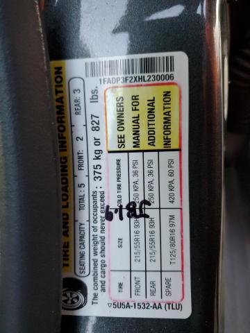 1FADP3F2XHL230006 FORD FOCUS 2017