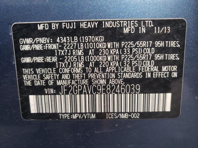 JF2GPAVC9E8246039 Subaru Xv Crosstrek 2.0 Premium