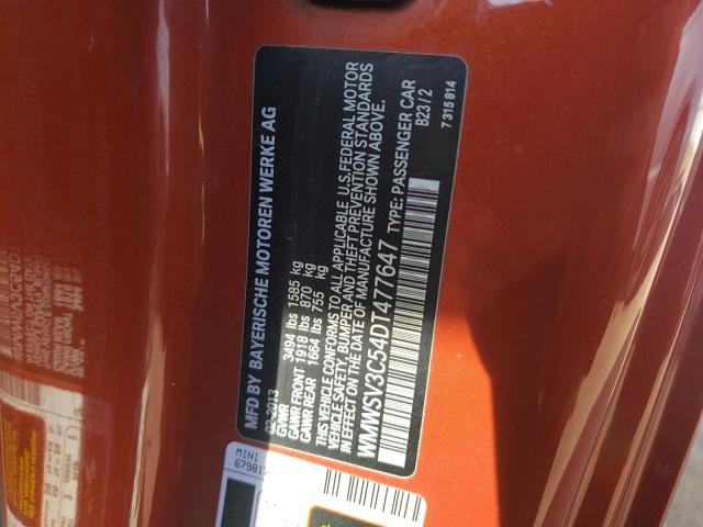 WMWSV3C54DT477647 Mini Cooper