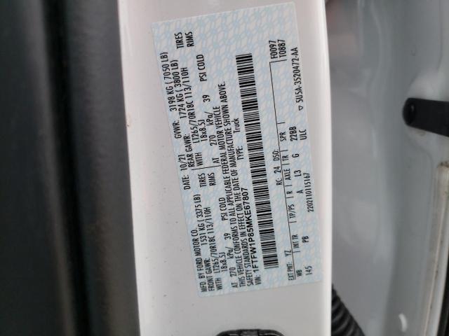 2021 FORD F150 POLIC 1FTFW1P85MKE67807