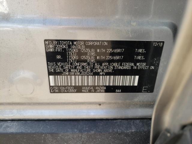 JTMF1RFV8KJ005264 Toyota RAV4 LE